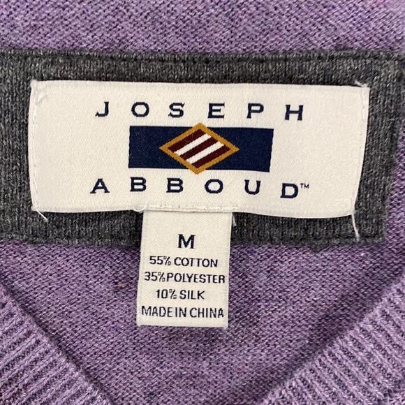 Joseph Abboud men’s silk blend V-neck pullover sweater size M - Picture 6 of 8